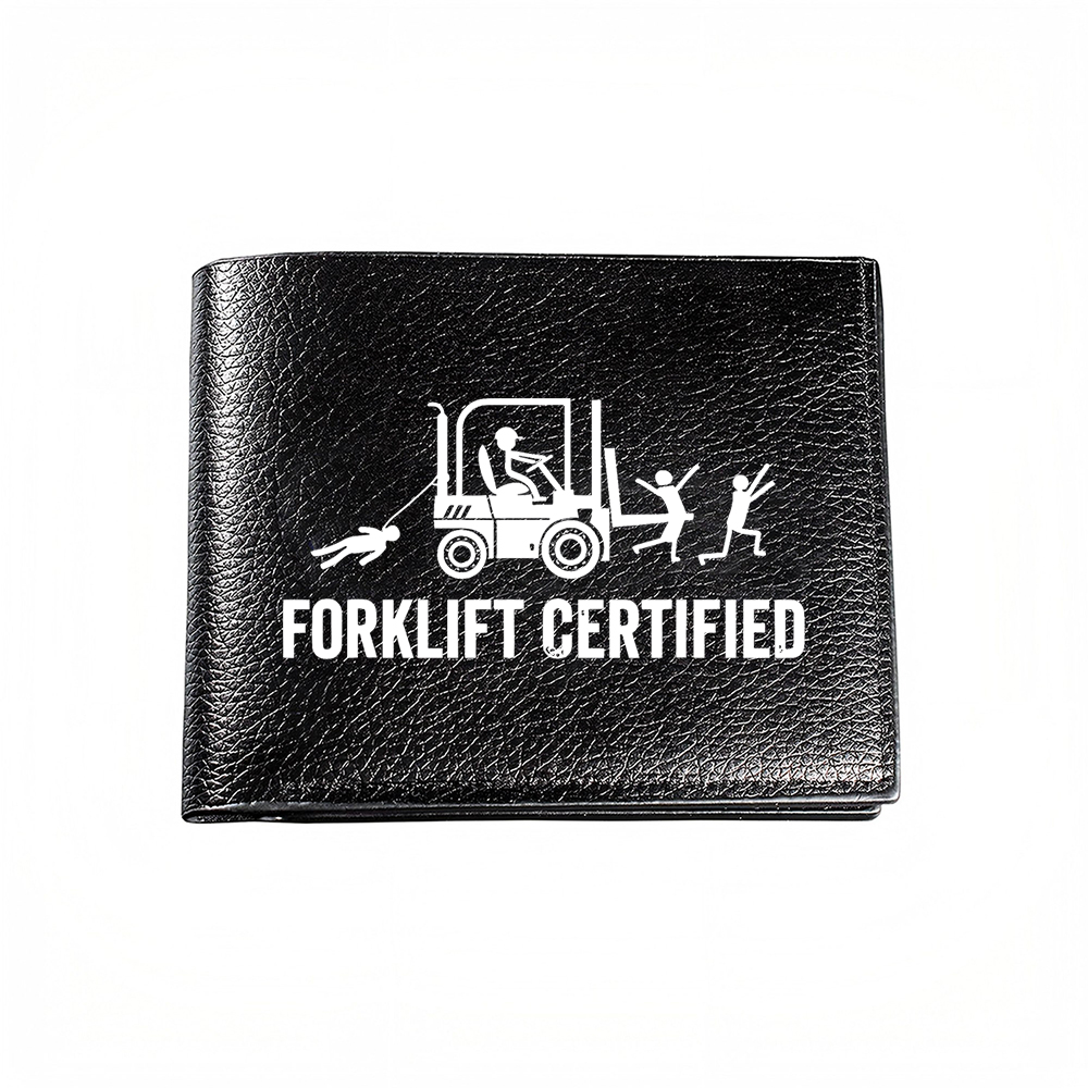 Interior Design Industrial Style - Forklift Certified Wallet for Men, Humorous