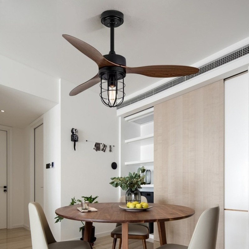 American Retro Ceiling Fan Lam - đánh giá và giá Interior Design Industrial Style