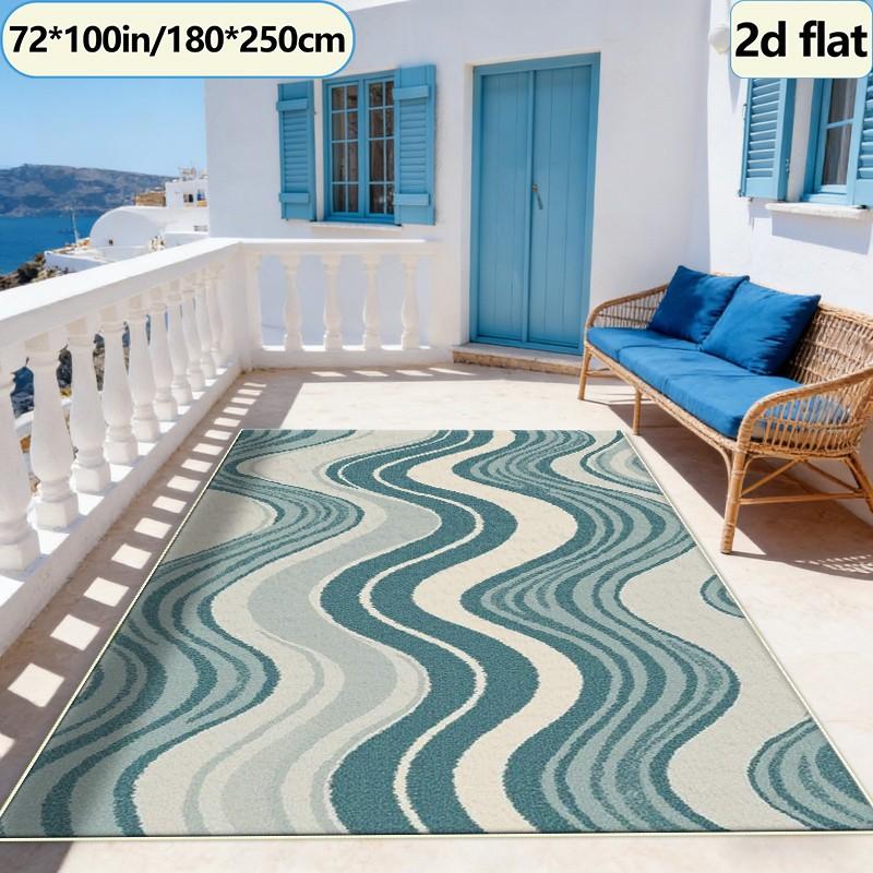 Vintage Gradient Wavy Stripe C - đánh giá và giá Printed Rug Abstract